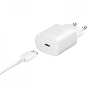 Samsung PD 25W Wall Charger EP-TA800XW white side with cable 2